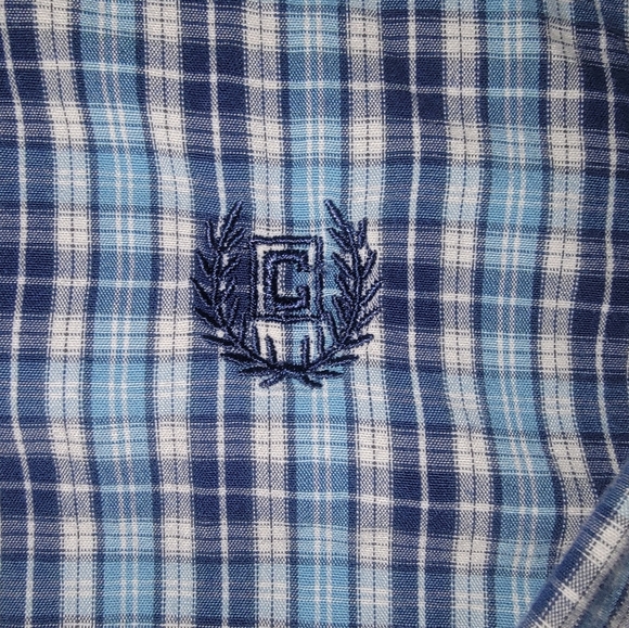 Chaps Blue Casual Button Down Shirt - Picture 2 of 9